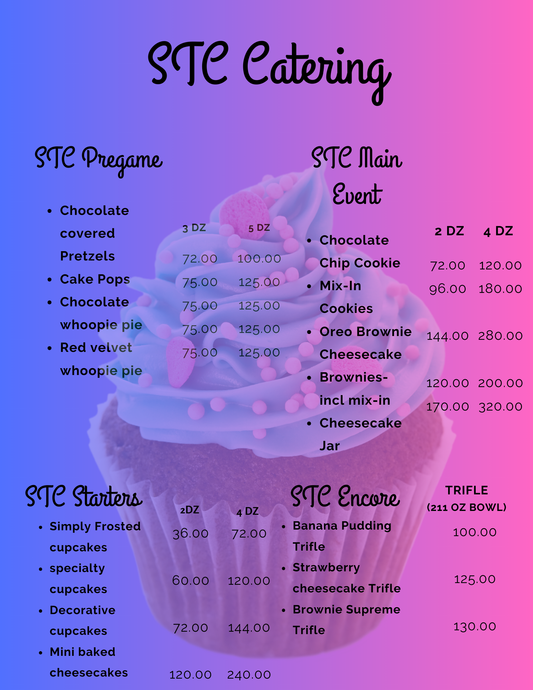 Taste of Sweet Thangz: Catering Creations Menu